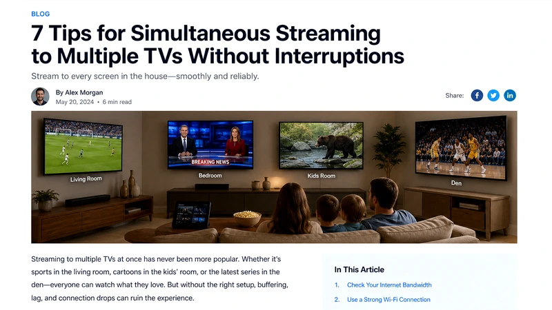 IPTV gleichzeitig auf mehreren TVs streamen